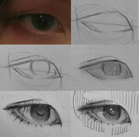 Steps To Draw, Sketches Tutorial, Kpop Drawings, Eye Tutorial, Urban Sketchers, Arte Sketchbook, Art Drawings Sketches Creative, Anatomy Art, Book Art Drawings