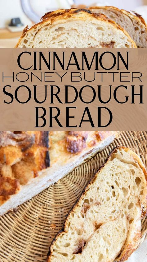 The Perfect Cinnamon Honey Butter Sourdough Bread - Twelve On Main Artisan Sourdough Bread Recipe, Easy Sourdough Bread Recipe, Recipe Using Sourdough Starter, Cinnamon Honey Butter, Sourdough Starter Discard Recipe, Cinnamon Honey, Homemade Sourdough Bread, Bread Starter, Artisan Bread Recipes