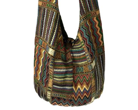 Hobo Sling Bag, Hippie Purse, Mode Hippie, Bohemian Bags, Earth Tone Colors, Hippie Bags, Vintage Hippie, Southwestern Style, Hippie Outfits