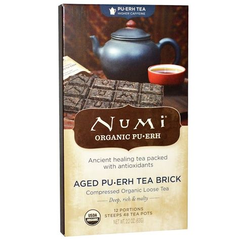 Check out the great selection of healthy products at iHerb, at the world's best value! Numi Tea, Pu Erh, Healing Tea, Pu Erh Tea, Organic Tea, Steamed Vegetables, Chocolate Tea, Real Ingredients, Organic Teas