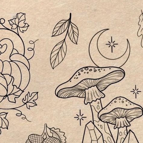 Carolina Villalón • NY Tattoo Artist on Instagram: "Some new Fall flash up for grabs; please use the link in my bio to book! #tattoo #flashtattoo #tattooflash #spooky #spookyseason #spookytattoo" Toadstool Tattoo, Fall Tattoo Ideas, General Tattoo, Ny Tattoo, Spooky Doodles, Fall Tattoo, Princess Toadstool, Spooky Tattoos, Book Tattoo