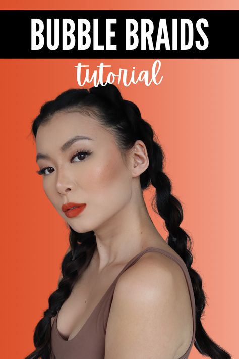 Bubble Braid Hairstyle Tutorial, Bubble Braid Thick Hair, How Do You Do Bubble Braids, How To Do A Bubble Braid Step By Step, Bubble Pigtails Tutorial, How To Bubble Braid Tutorials, Bubble Braid Hairstyles Tutorial, How To Do Bubble Braids Step By Step, How To Do Bubble Braids