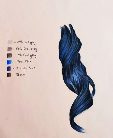 Prismacolor Hair Color Combinations, Prismacolor Combinations, Prismacolor Combos, Colouring Tips, Blending Colored Pencils, Candle Drawing, Blue Black Hair, Colored Pencil Portrait, Prismacolor Art