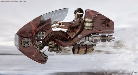 Steampunk Sci Fi, Speeder Bike Concept, Sci Fi Bike, Motorcycle Concept Art, Quick Sketching, Sci Fi Vehicle, Scifi Vehicle, Hover Bike, Motorcycle Concept