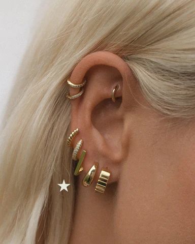 All Classic Hoops | Luv Aj Sensitive Ears Earrings, Luv Aj, Ear Earrings, Stacked Jewelry, Jewelry Lookbook, Ear Cuffs, Huggie Hoop Earrings, Dream Jewelry, Jewelry Inspo