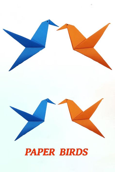 Watch this video to learn how to make an origami bird easy step by step. DIY Paper bird origami folding is so easy, just follow the instructions. #DIY #Bird #Easy Origami Birds Step By Step, Oragami Birds, Diy Paper Bird, Origami Bird Easy, Bird Origami, Origami Birds, Paper Bird, Tutorial Origami, Origami Bird