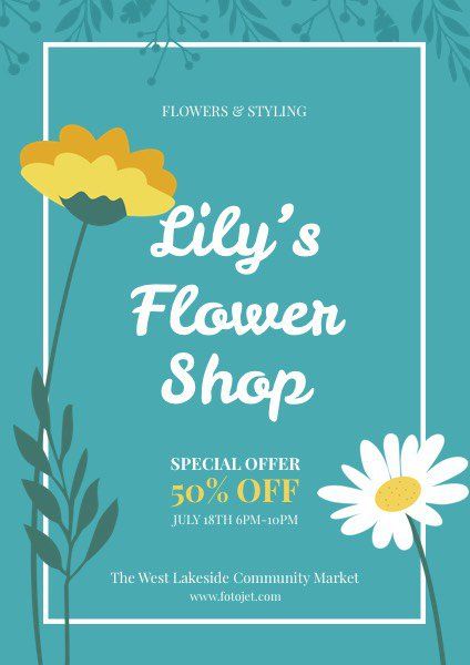 #Flyer: Flower Shop Promotional Flyer Template Flower Advertising Ideas, Flower Shop Advertisement, Make A Flyer, Stock Design, Online Flower Delivery, Promotional Flyers, Pound Of Fat, Red Tea, Poster Ideas