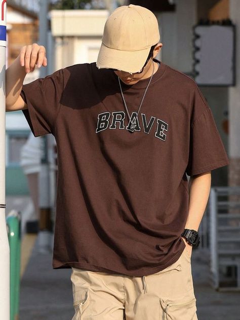 Excellent pants. Great quality! Perfect for winter. Brown Tee Outfit Men, Brown Tshirt Outfit Men, Brown T Shirt Outfit Men, Brown T Shirt Outfit, Brown Tshirt Outfit, Outfits Marron, Brown Shorts Outfit, Oversized Tshirt Outfit Men, Outfit Cafe