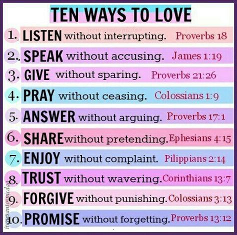 Ten ways to love Ten Ways To Love, Motivational Notes, Learn The Bible, Ways To Love, Bible Study Topics, Christian Family, Bible Printables, Thinking About You, Bible Study Methods