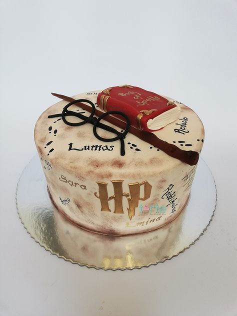 Harry Potter themed birthday cake - cake by Torte by Amina Eco 18th Birthday Cake Harry Potter, Birthday Cake Harry Potter, Small Round Cake, Harry Potter Themed Birthday, Harry Potter Theme Birthday, Harry Potter Birthday Cake, Space Cadet, Harry Potter Cake, 18th Birthday Cake