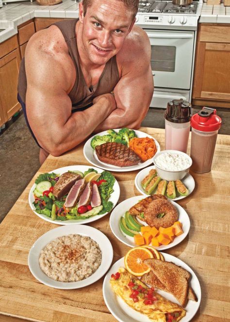 Body-Buildin.com: How To Bulk Up & Gain Muscle Mass For Skinny Guys Arm Training, Food To Gain Muscle, Workout Man, Gain Muscle Mass, Muscle Building Foods, Muscle Building Diet, Bodybuilding Recipes, Nutrition Sportive, Bodybuilding Diet