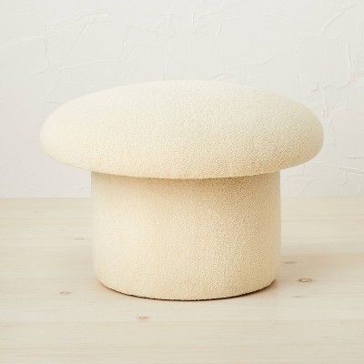 Maddalena Mushroom Stool Cream - Opalhouse™ Designed With Jungalow™ : Target Bohemian Vanity, Bohemian Style Furniture, Mushroom Stool, Emily Henderson, Tufted Ottoman, Hobby Room, Kids Furniture, Room Makeover, Upholstery Fabric