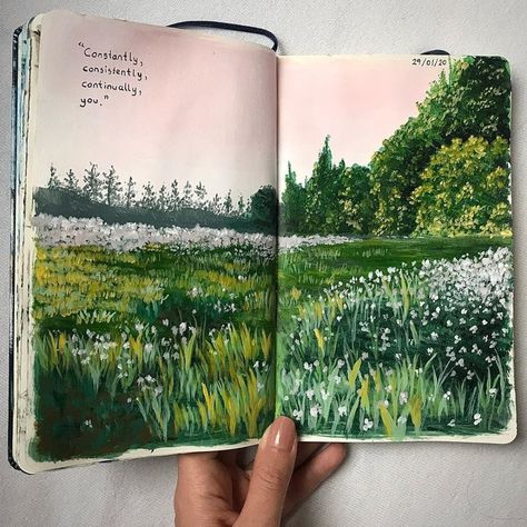 Kunstjournal Inspiration, Markers Art, Pretty Paintings, Journal Project, Gouache Art, 수채화 그림, Art Diary, Arte Sketchbook, Arte Inspo