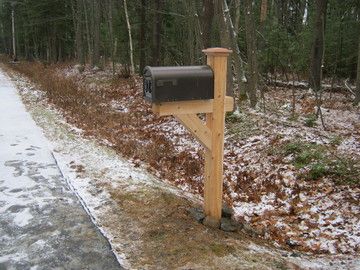 Cedar Mailbox Post, Rustic Mailbox, Rustic Mailboxes, Post Mailbox, Wooden Mailbox, Unique Mailboxes, Cedar Posts, Deck Pictures, Cedar Deck