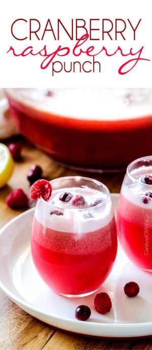 Family friendly, refreshing sweet and tangy Cranberry Raspberry Punch is the perfect addition to all your holidays and can be ready in minutes! Candied Walnuts For Salad, Umbrella Drinks, Cranberry Detox, Raspberry Punch, Coconut Dessert, Best Thanksgiving Recipes, Carlsbad Cravings, Tasty Drinks, Brownie Desserts