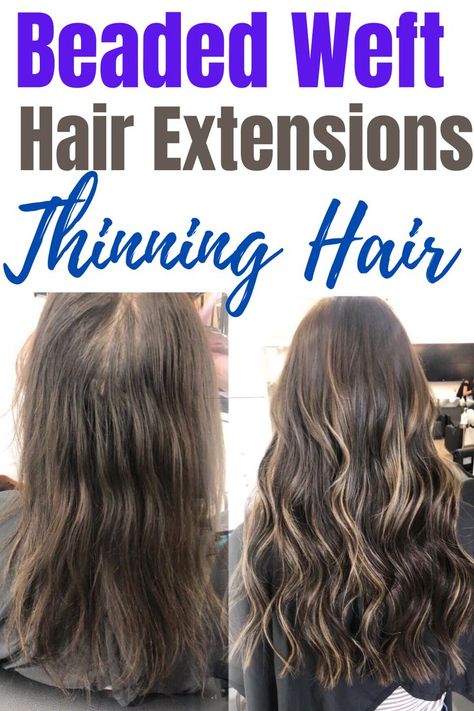 hair extensions for thinning hair Hair Extensions For Thinning Hair, Extensions For Thinning Hair, Beaded Weft Hair Extensions, Thinning Hairline, Androgenic Alopecia, Receding Hair Styles, Hair Extensions Before And After, Weft Extensions, Bald Hair