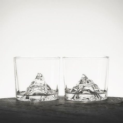 Matterhorn Whiskey Glasses by Tale Design. - Design Is This Whiskey Cup, Whiskey Cups, Switzerland Cities, The Matterhorn, Drinking Gift, Whiskey Tumbler, Technology Gifts, Whiskey Glasses, The Alps