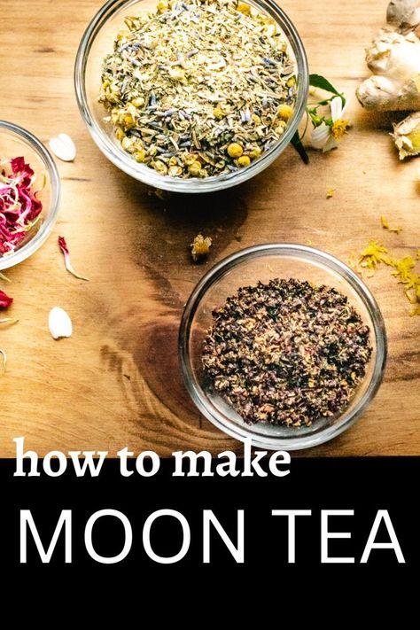 Chamomile tea, rose petals, hibiscus, ginger root and lemon zest in the moon light. Moon Cycle Tea Recipe, Goddess Tea Recipe, Valerian Tea Recipe, Chamomile Tea Recipes, Samhain Tea Recipe, Full Moon Tea Recipe, Shroom Tea Recipe, Aveda Tea Recipe, Poppy Seed Tea Recipe