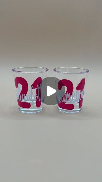 Nancy Daughtrey Church on Instagram: "Happy 21st Birthday to Cameron & Charlotte! 🎂🎂🎂#21stbirthday #21shotglasses #custombirthdaypartyfavors #personalizedshotglasses #birthdaybashdecor #legalaf #finallylegal #since2003 #customgiftideas #customshotglasses https://littlebumblebestudio.etsy.com/listing/1674673870" Birthday Shot Glasses, Custom Shot Glasses, Birthday Shots, Happy 21st Birthday, Custom Birthday, Shot Glasses, Birthday Bash, Birthday Party Favors, 21st Birthday