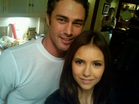 taylor kinney + nina dobrev. Say whattttt. It's like my 2 favorite shows collide. The Vampire Diaries 3, Vampire Diaries Guys, Taylor Kinney, Vampire Diaries Wallpaper, Casting Pics, Original Vampire, Vampire Diaries Cast, Ashley Greene, Katherine Pierce