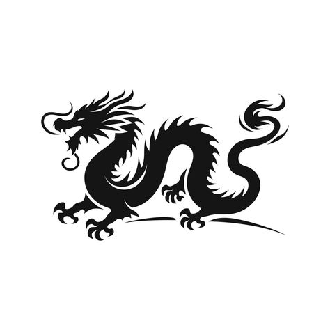 Chinese Dragon Vector, Chinese Dragon Simple, Chinese Dragon Silhouette, Chinese Dragon Symbol, Dragon Stencil, Dragon Line, Dragon Symbol, Dragon Vector, Dragon Zodiac