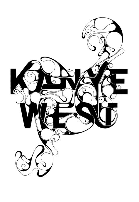 Kanye West Typographie Logo, Letter Fonts, Mises En Page Design Graphique, Typography Served, Cool Typography, Graphic Design Photoshop, Graphic Design Fonts, Typographic Poster, Typography Graphic