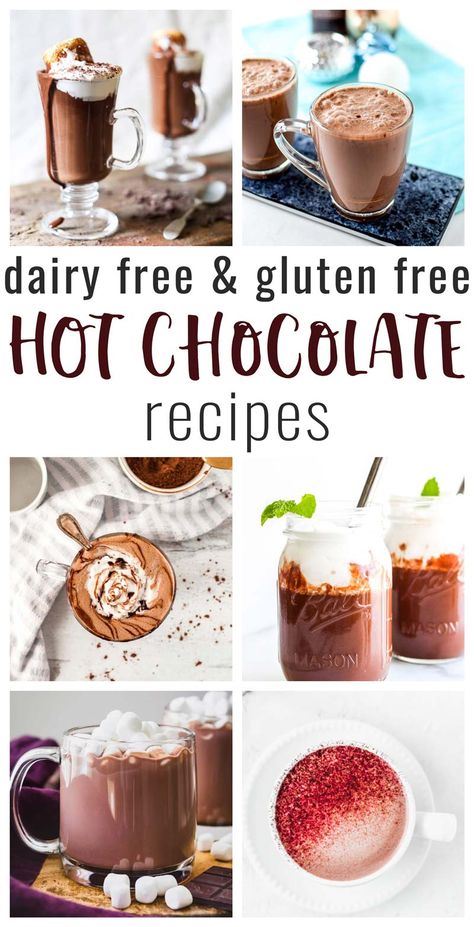 Nut Free Paleo, Gluten Free Hot Chocolate, Dairy Free Hot Chocolate, Gingerbread Hot Chocolate, Hot Cocoa Mix Recipe, Classic Hot Chocolate, Vegan Pumpkin Spice, Dairy Free Treats, Homemade Hot Cocoa