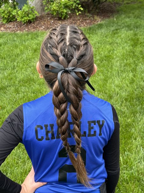 Aurora Hair, Softball Hair, Sports Hair, Girl Hairdos, Softball Drills, Baseball Sister, Softball Hairstyles, Sport Hair, Hairstyles Black Women