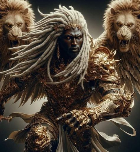 Black Kings, African Gods, Black Gods, Black Fantasy Art, African Fantasy Art, African Superhero, Black Power Art, African Mythology, Afrofuturism Art