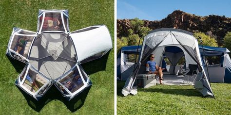 This 20-Person Tent Has Sleeping ‘Rooms,’ So Everyone in Your Family Will Be Comfortable 20 Person Tent, 12 Person Tent, 10 Person Tent, Tents For Camping, 8 Person Tent, Toddler Boy Room Decor, Tent Set Up, Screen Room, Camping Organization