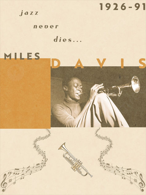 Miles Davis Poster Jazz Poster Design, Miles Davis Poster, Music Vintage Poster, Live Music Poster, Tribute Poster, Printable Wall Art Living Room, Wall Living Room, Jazz Poster, Jazz Artists