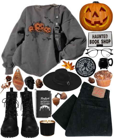 Outfit Inspo For October, Spooky Autumn Outfits, Fall Outfits Dark Aesthetic, Cute Salem Outfits, Salem Aesthetic Outfits, Halloween Core Aesthetic Outfits, Spooky Vibes Outfit, Universal Studios Horror Nights Outfit Ideas, Fall Outfits And Where To Buy Them