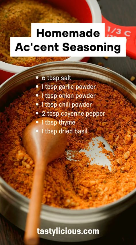 accent seasoning recipe | accent seasoning ingredients | how to make accent seasoning | homemade accent seasoning | keto recipes dinner | healthy gut recipes | keto diet recipes | yummy food Accent Seasoning Homemade, Spice Mixes Make Your Own, Accent Seasoning, Homemade Seasoning Mixes, Ranch Seasoning Mix Recipes, House Seasoning Recipe, Homemade Ac, Mrs Dash Seasoning, Gut Recipes