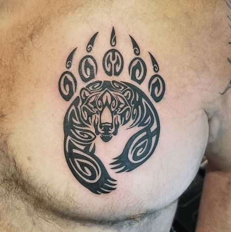 Bear Paw Tattoo, Paw Tattoo Ideas, Tattoo Ideas And Meanings, Bear Claw Tattoo, Bear Paw Tattoos, Paw Tattoos, Claw Tattoo, Bear Spirit, Bear Paw Print