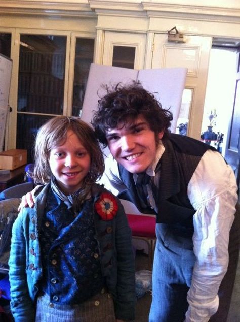 Fra Fee (Courfeyrac in the Les Mis film) with the kid playing Gavroche. :3 http://courfeyracc.tumblr.com/post/24880447483/les-miserables-2011-2012-cast-people-who-ill Daniel Huttlestone, Fra Fee, Musical Theatre Humor, Les Miserable, Ella Enchanted, Aaron Tveit, Broadway Theatre, Musical Theater, Broadway Musicals