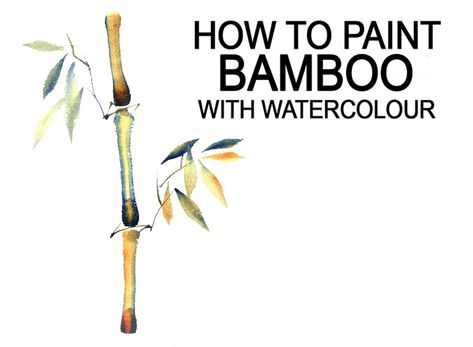 Learn how to paint bamboo with watercolour in 2 minutes with this super ... Paint Bamboo, Online Painting Classes, Painted Bamboo, Text Back, Learn How To Paint, Painting Classes, Commissioned Artwork, Watercolour Tutorials, I Appreciate You