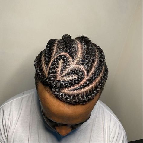 Stud Hairstyles Braids, Heart Braids Men, Cornrows For Men, Braid Designs For Men, Cornrows For Boys, S Braids, Cornrows Ideas, Men Cornrows, Cornrow Braids Men