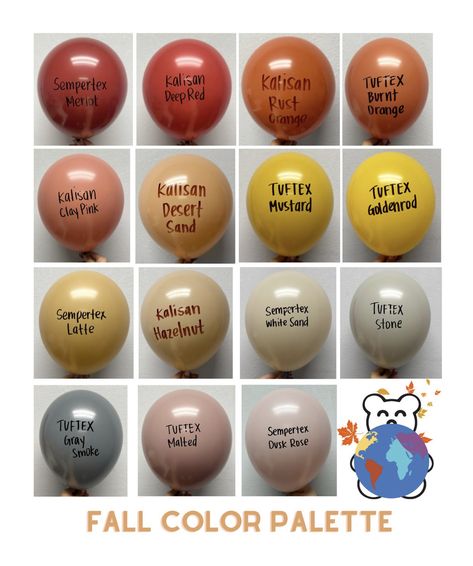 Custom Balloon Color Chart, Double Stuffed Blue Balloons, Double Stuffed Balloon Color Chart, Balloon Color Combinations, Ballroom Decorations, Ballon Business, Balloon Board, Balloon Tips, Balloon Decorations Diy Tutorials