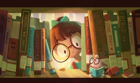 Nice To Meet You on Behance 동화 삽화, Illustration Art Kids, Book Illustration Art, Childrens Books Illustrations, Cartoon Girl, Girl Reading, Cartoon Character Design, 영감을 주는 캐릭터, Bible Art