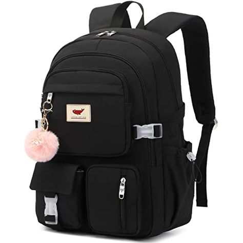 LXYGD Laptop Backpack 15.6 Inch Kids Elementary Middle High School Bag College Backpacks Anti Theft Travel Back Pack Large Bookbags for Teens Girls Women Students (Black) College Backpacks, High School Bags, Black School Bags, High School Backpack, Cute School Bags, Bag College, School Bag College, Stylish School Bags, Campus Backpack