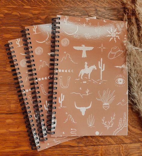 Super cute western notebooks!🌵 Notebook Paper, Notebook Cover, Christmas List, Super Cute, Notebook, Sketch Book, Christmas, Instagram, Design