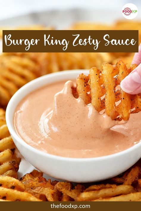 Burger King Zesty Sauce Burger King Spicy Sauce, Burger King Stacker Sauce Recipe, Bk Stacker Sauce Recipe, Burger King Zesty Sauce Recipe, Zesty Sauce Burger King, Burger King Copycat, Burger King Zesty Sauce, French Fry Sauce, Sauce Burger