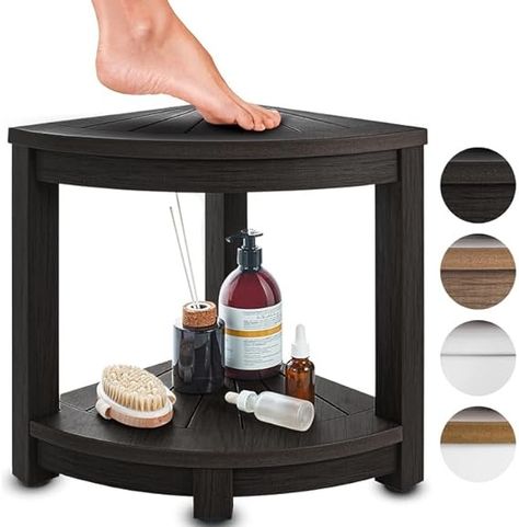 Amazon.com: ROHKEX Corner Shower Stool - Waterproof Heavy Duty Shower Bench for Shaving Legs & Inside Shower Use - Sturdy Bathseat for Relaxation - Shower Shelf & Seat - Indoor & Outdoor Easy Assemble : Home & Kitchen Bathroom Bench Seat, Shower Stool For Shaving, Corner Shower Bench, Bathroom Bench, Bath Bench, Teak Shower Bench, Bathroom Stool, Shower Stool, Shower Shelf