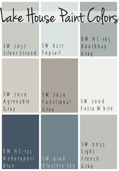 Lake House Paint Colors, Grey Exterior House Colors, House Paint Colors, Best Exterior Paint, House Paint Color Combination, House Trim, Bathroom Paint Colors, Lake Home, Paint Colors Benjamin Moore