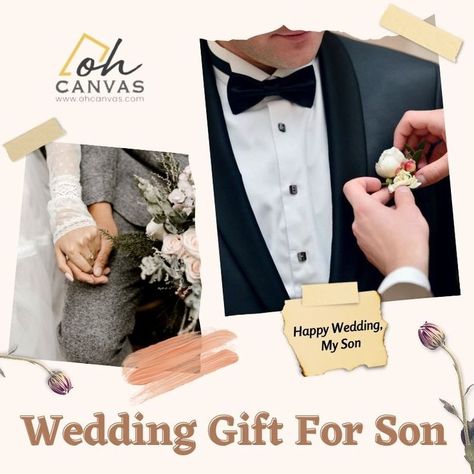 The wedding day of your son is a significant occasion. Naturally, you want to commemorate this momentous occasion by procuring the best wedding gift for son. Consider giving your son heartfelt gifts as a way to commemorate his wedding day. This Oh Canvas’s basic tutorial will introduce you to several possibilities as well as some amazing ideas that will work for a variety of personalities. Son Getting Married, To Son From Mom, Wedding Gift For Son, For Son From Mom, Gifts For Son, Weddings By Color, Best Wedding Gifts, Perfect Wedding Gift, Amazing Ideas