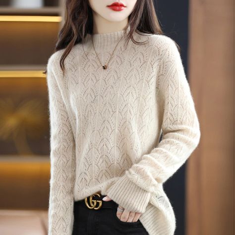 Cardigans 2022 Autumn And Winter New 100% Pure WoWomen Clothing Style Sweater Women Half Women Clothing Style Knitted Pullover Loose Hollow Women Clothing Style Top Female Hot Check more at https://fashionbystyle.com/product/cardigans-2022-autumn-and-winter-new-100-pure-wowomen-clothing-style-sweater-women-half-women-clothing-style-knitted-pullover-loose-hollow-women-clothing-style-top-female-hot-7419/ Indie Aesthetic Outfits, Wool Sweaters Womens, Y2k Clothing, Online Fashion Stores, New Wardrobe, Knitted Pullover, Fashion Store, Cardigans For Women, 90s Fashion