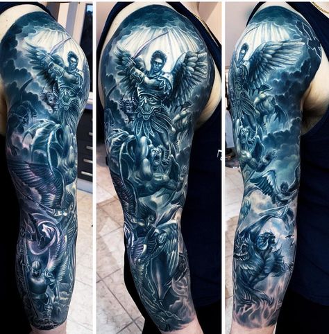 Angel And Demon Tattoo Design, Good Vs Evil Tattoo For Men, Angel Vs Demon Tattoo Design, Angel And Demon Tattoo Sleeve, Angel And Demon Tattoo Men, Demonic Tattoo Designs, Good Vs Evil Tattoo Sleeve, Demon Tattoo For Men, Angel Vs Demon Tattoo