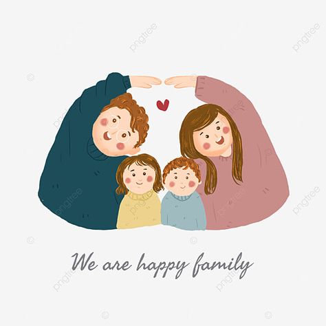 My Happy Family Drawing, Family Bonding Drawing, Family Images Cartoon, Family Illustration Simple, Family Of Four Drawing, Cute Family Wallpaper, Family Illustration Art Drawings, Family Design Illustration, Family Sketch Illustration