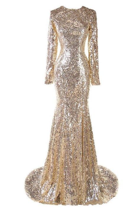 Long Silver Sequin Dress, Gold Long Sleeve Dress, Patiala Dress, Long Sleeve Mermaid Dress, Silver Dresses, Sparkle Gown, Dresses Amazon, Mermaid Maxi Dress, Mermaid Bridesmaid