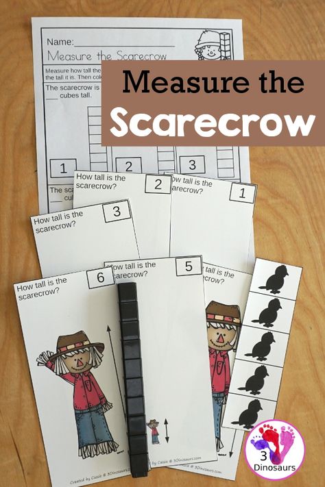 Scarecrow Printable, Free Math Printables, Fall Lesson Plans, 3 Dinosaurs, Fall Lessons, Homeschool Board, Math Activities For Kids, Kids Printables, The Scarecrow